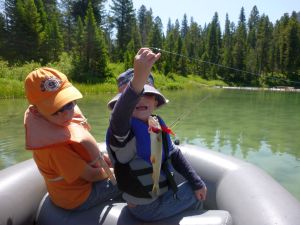 Paul's Grandchildren On Murphy Lake - Click for an Enlargement